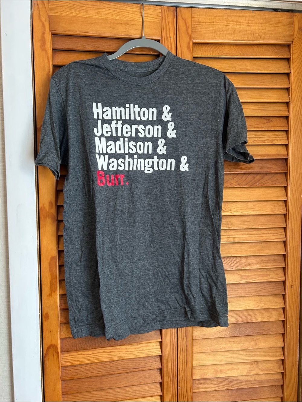 Hamilton the musical Charcoal Gray Graphic Tee